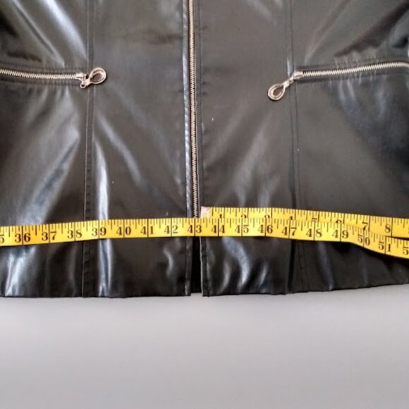 Black Faux Leather Jacket - Picture 12 of 16
